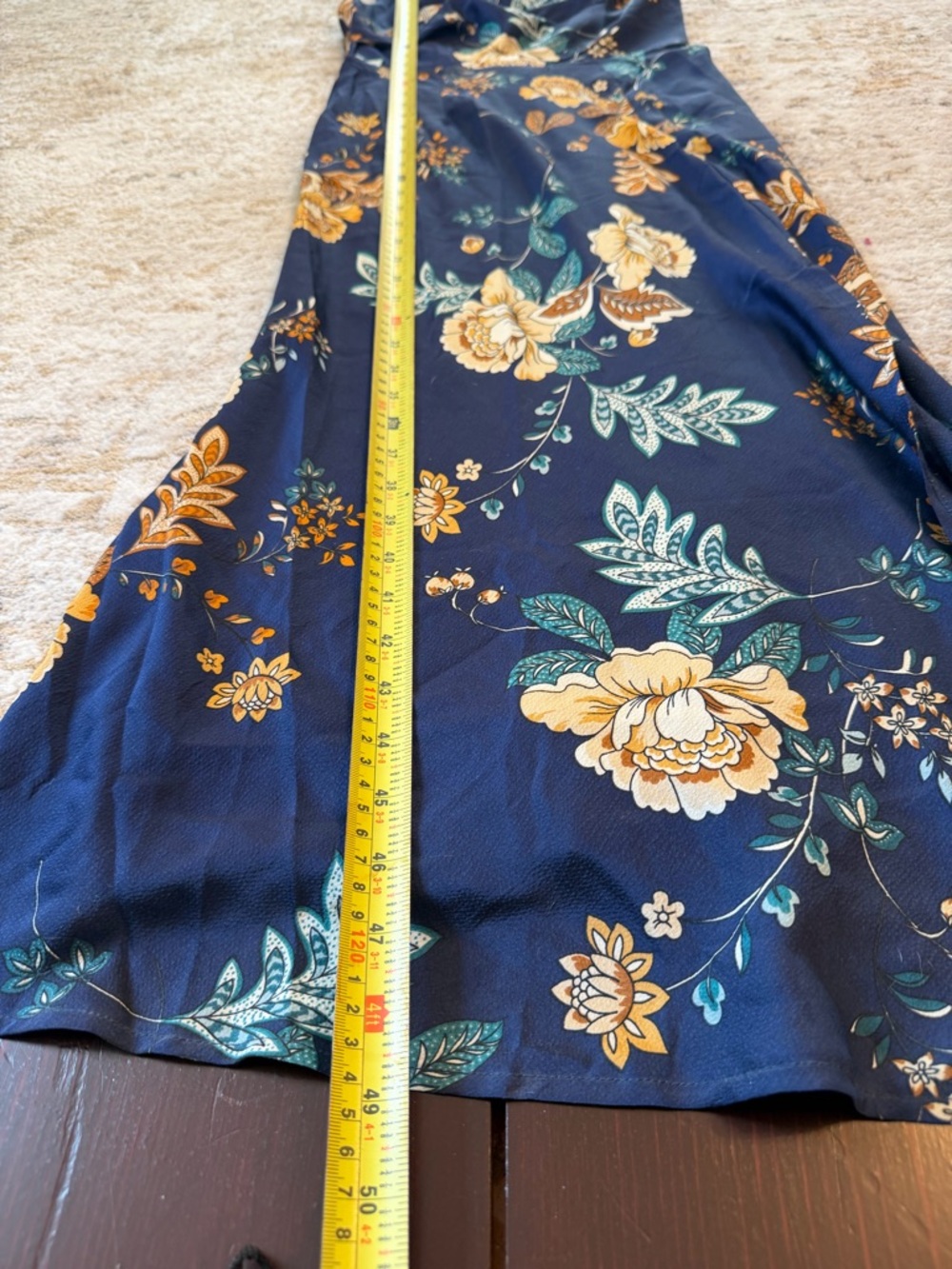 Hello Molly Women's Atlas Maxi Dress Blue Floral Size Small NWT Summer Dress - Picture 10 of 11